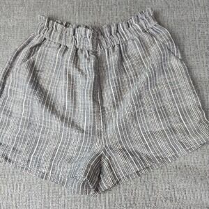 Doe‎ & Rae NWT Multicolored Striped Pockets Paper Bag Shorts Small.B79